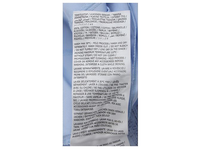 Camisa de botón con acento de corsé Dsquared2 en algodón azul - vista 6
