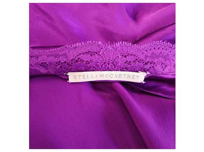 Stella Mc Cartney Ropa Clara Whispering en seda violeta de Stella McCartney Púrpura - vista 4