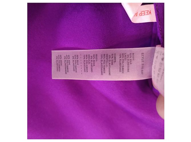 Stella Mc Cartney Ropa Clara Whispering en seda violeta de Stella McCartney Púrpura - vista 6