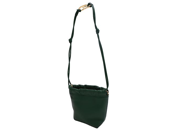 Borsa a spalla mini VLogo Pouf di Valentino Garavani in pelle verde - vista 3