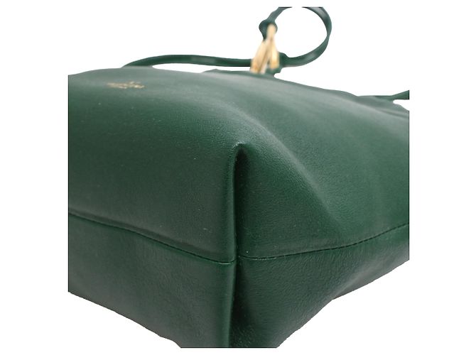 Borsa a spalla mini VLogo Pouf di Valentino Garavani in pelle verde - vista 9