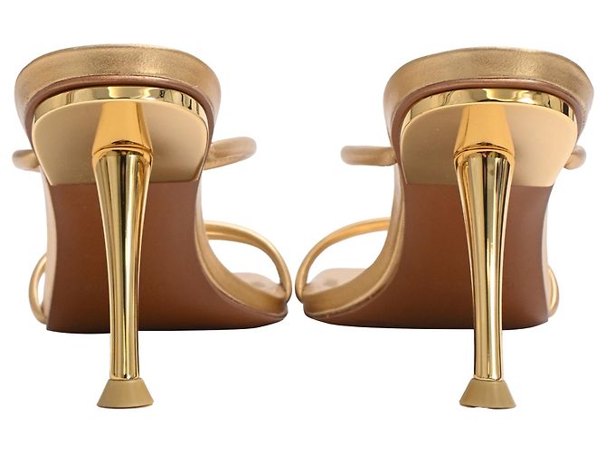 Sandali Lydia Cult Gaia in pelle dorata D'oro Metallico - vista 3