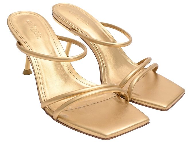 Sandali Lydia Cult Gaia in pelle dorata D'oro Metallico - vista 4