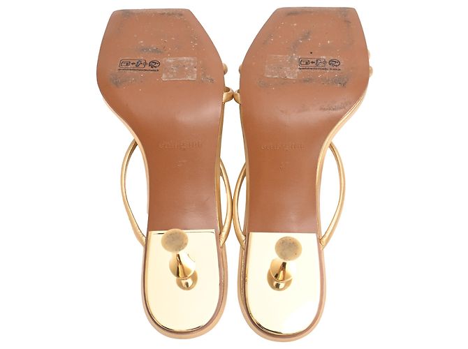 Sandali Lydia Cult Gaia in pelle dorata D'oro Metallico - vista 6