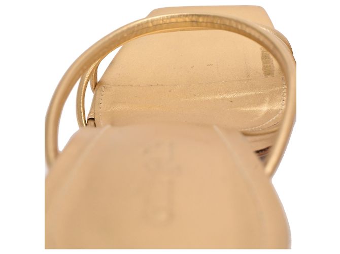 Sandali Lydia Cult Gaia in pelle dorata D'oro Metallico - vista 9