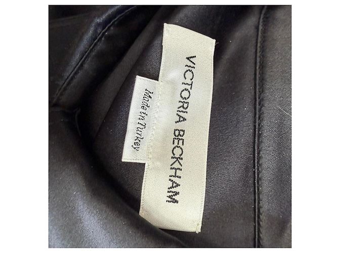 Camicia con bottoni Victoria Beckham in seta nera Nero - vista 4