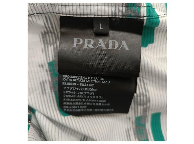 Prada Double Match Printed Shirt in Multicolor Cotton Multiple colors - view 11