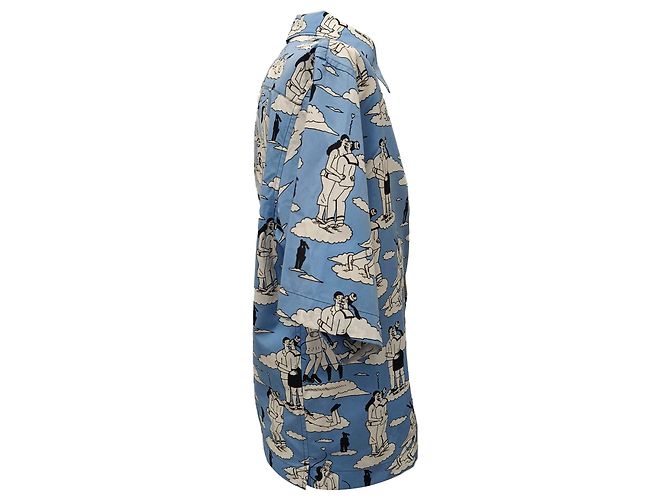Prada Double Match Printed Shirt in Multicolor Cotton Multiple colors - view 2