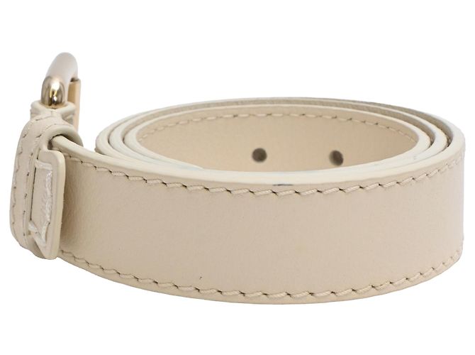 Chloé Buckle Belt in White Leather Cream - view 2