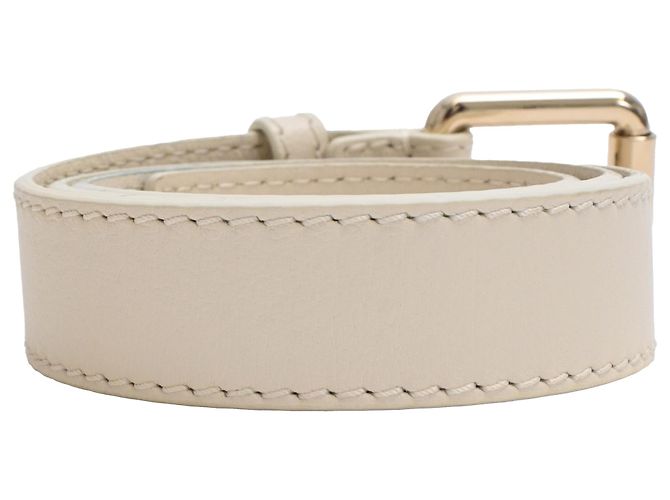 Chloé Buckle Belt in White Leather Cream - view 3