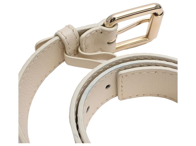 Chloé Buckle Belt in White Leather Cream - view 4