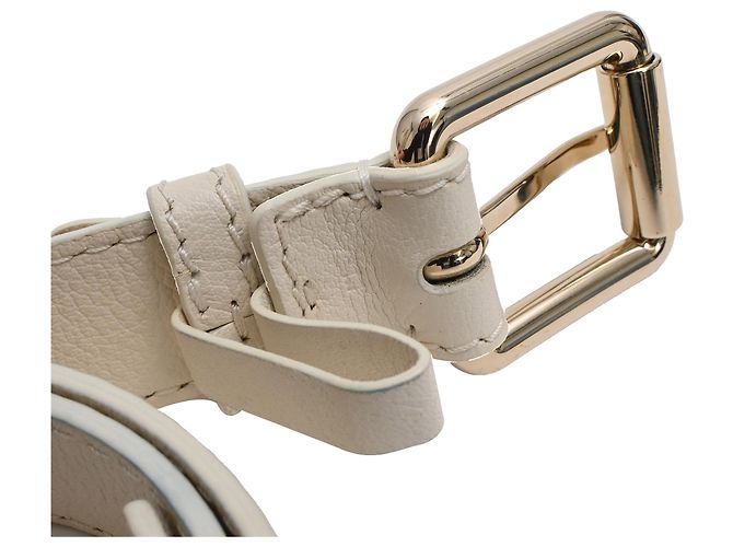 Chloé Buckle Belt in White Leather Cream - view 5