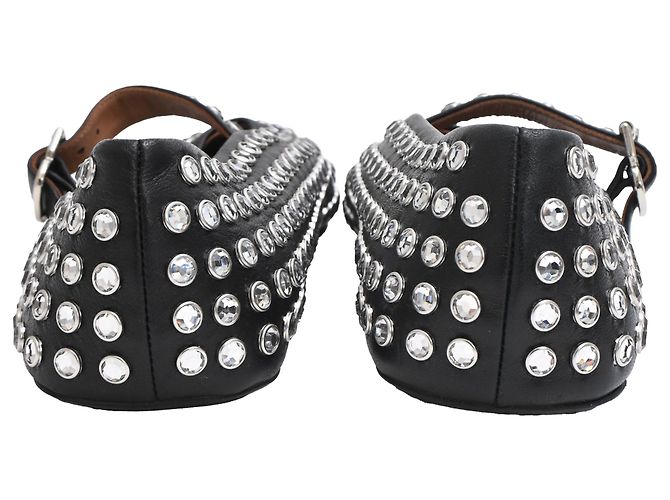 Bailarinas Alaïa Strass en cuero de cordero negro - vista 3