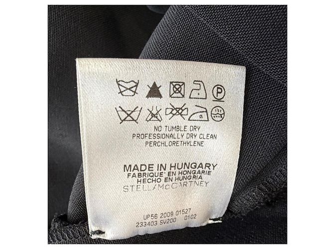Stella Mc Cartney Mono Stella McCartney en seda negra Negro - vista 7