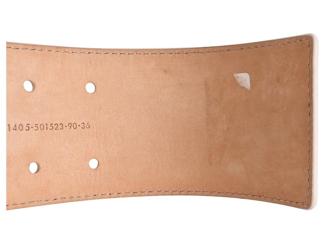 Cinturón trenzado de cuero blanco Alexander McQueen Crudo - vista 4