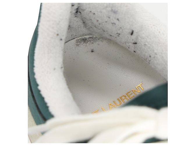 Sneakers basse SL/61 in satin verde di Saint Laurent - vista 10