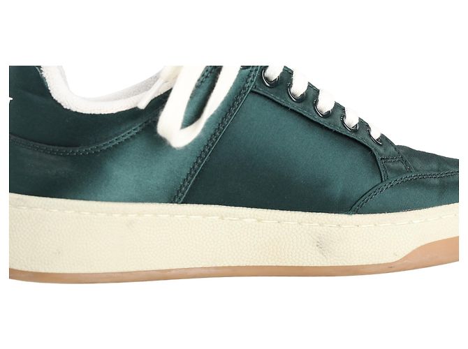 Sneakers basse SL/61 in satin verde di Saint Laurent - vista 11