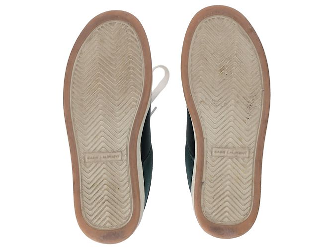 Sneakers basse SL/61 in satin verde di Saint Laurent - vista 6