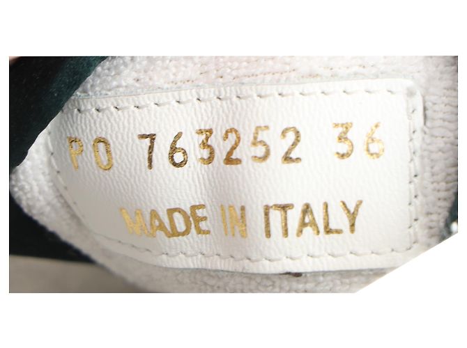 Sneakers basse SL/61 in satin verde di Saint Laurent - vista 8