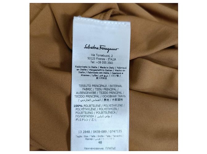 Vestido Maxi Sin Espalda Salvatore Ferragamo en Polietileno Marrón - vista 5