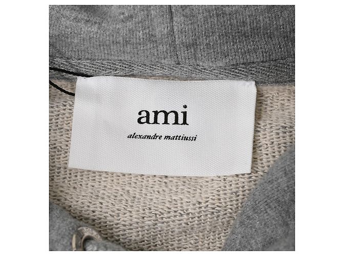 Sudadera Ami Paris Ami De Coeur en Algodón Gris - vista 4