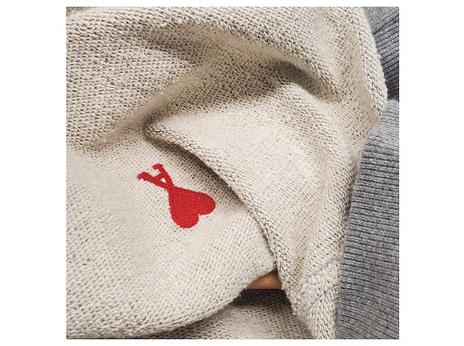 Sudadera Ami Paris Ami De Coeur en Algodón Gris - vista 8