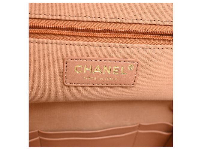 Borsa a Spalla Vanity Case Cargo di Chanel in Pelle di Agnello Marrone Rosso - vista 6