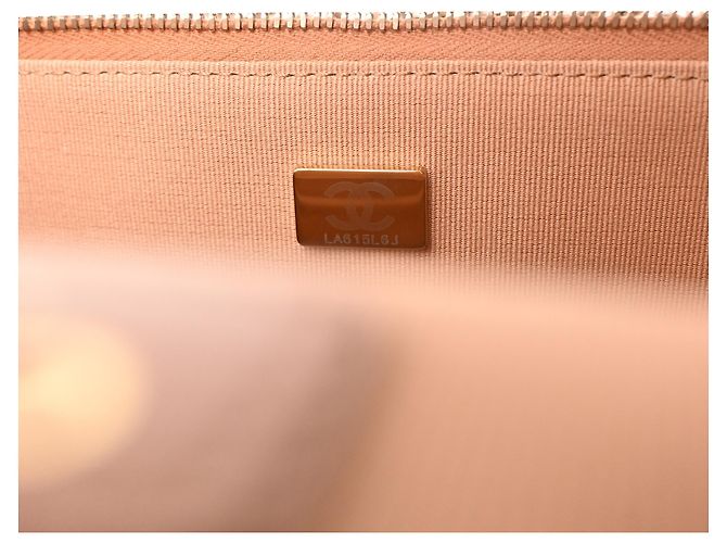 Borsa a Spalla Vanity Case Cargo di Chanel in Pelle di Agnello Marrone Rosso - vista 7