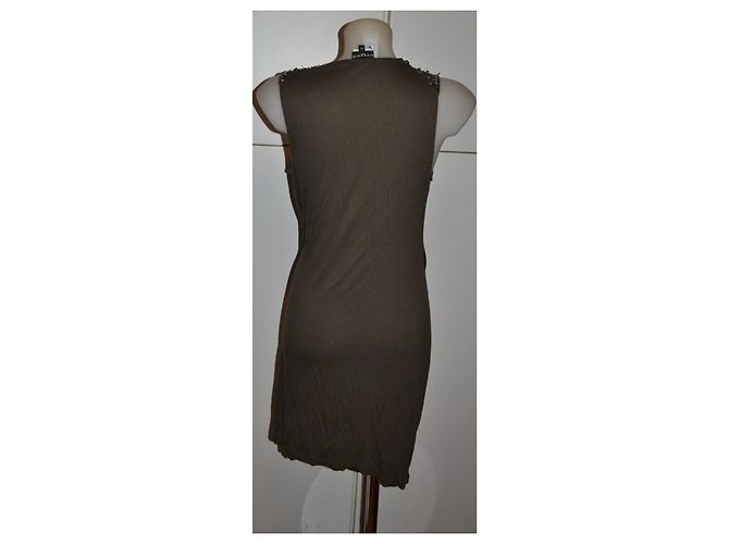 Robe stretch kaki ornée John Richmond - vue 3