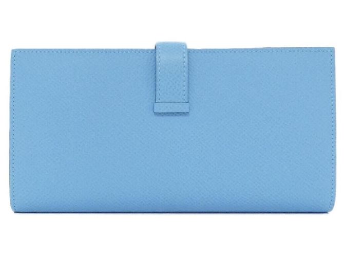 Béarn Hermès Cartera Larga Bearn Souffle Epsom Hermes Azul - vista 2