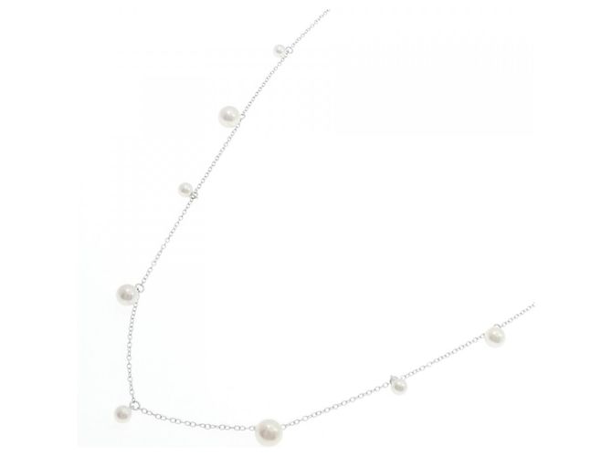 Collana Mikimoto in oro Au750 con perle Akoya Argento - vista 2