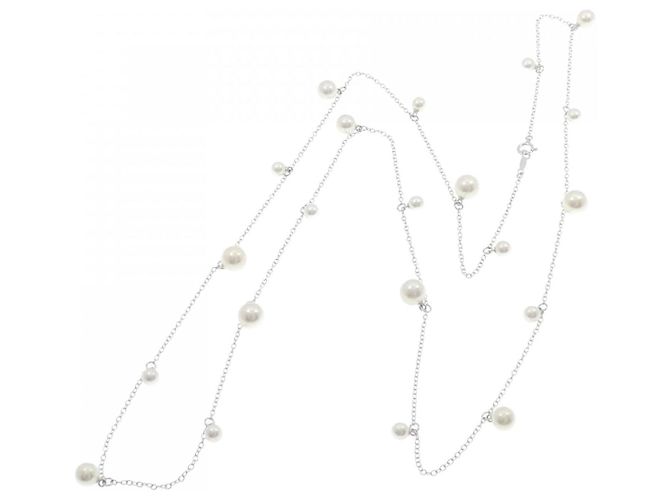 Collana Mikimoto in oro Au750 con perle Akoya Argento - vista 5