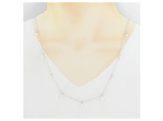 Collana Mikimoto in oro Au750 con perle Akoya Argento - vista 6