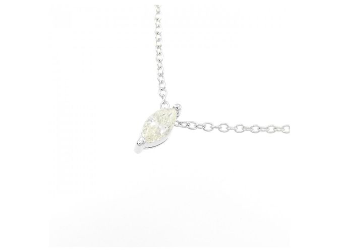 Autre Marque Collier en diamant en or blanc Au750 Argenté - vue 3