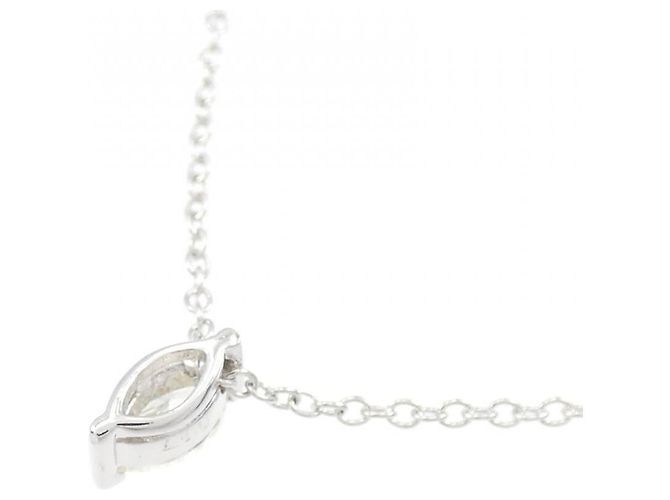 Autre Marque Collier en diamant en or blanc Au750 Argenté - vue 4