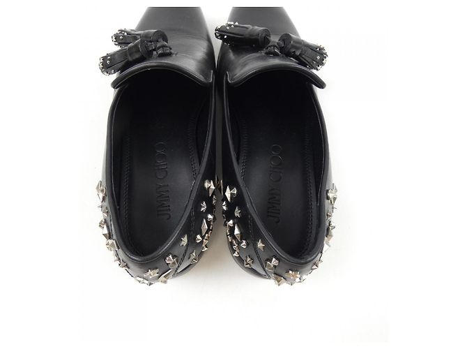 JIMMY CHOO Leder-Sneaker Schwarz - Ansicht 6