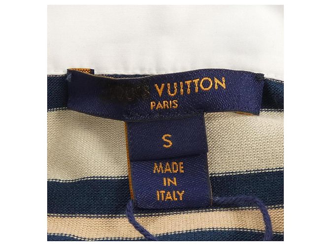 Polo Louis Vuitton Beige Blu navy - vista 5