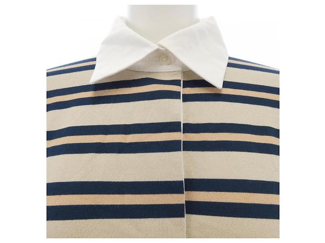 Polo Louis Vuitton Beige Blu navy - vista 6