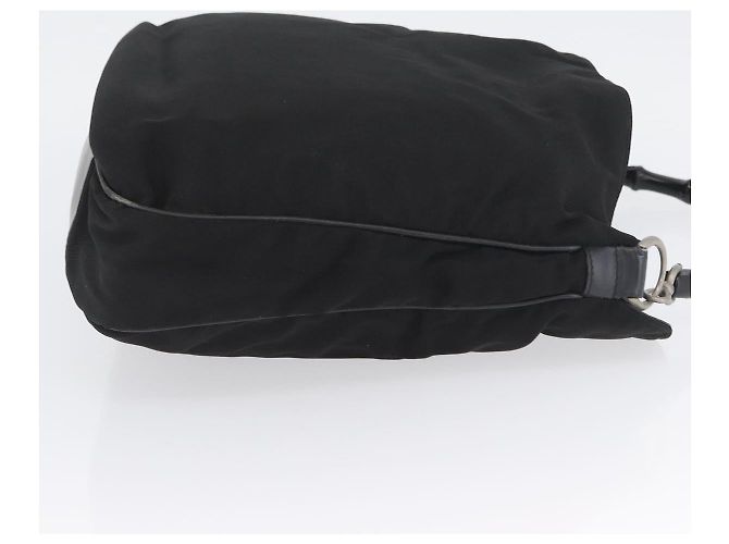 Bamboo Gucci Vintage in nylon con manico in bambù Nero - vista 3