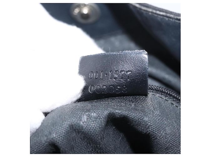 Bamboo Gucci Vintage in nylon con manico in bambù Nero - vista 6