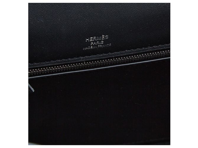 Hermès Kelly 25 Sellier II Nero Tela Pelle - vista 7