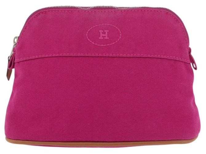 Hermès Pochette da Viaggio Bolide in Tela MM Hermes Rosa - vista 2