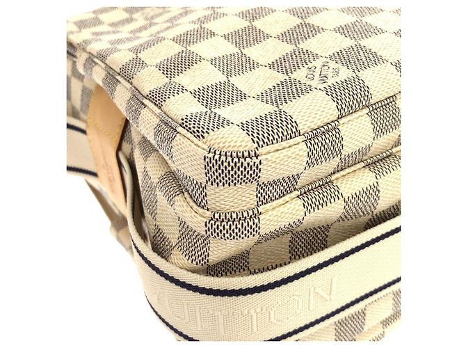 Borsa a Spalla Naviglio Damier Azur di Louis Vuitton Blu - vista 3