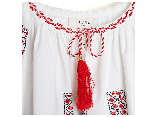Céline Top Romy Blanco Bordado - vista 3