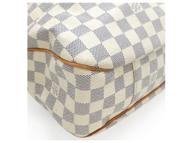 Borsa Tote Louis Vuitton Damier Azur Evora MM Crudo - vista 4