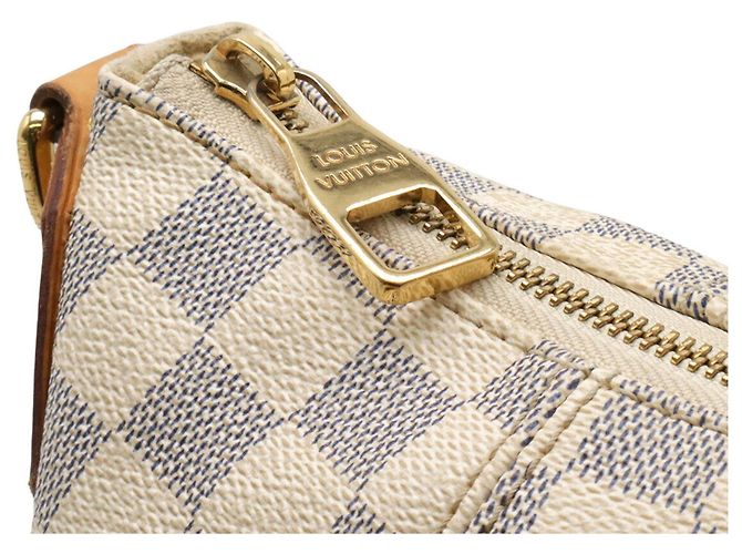 Borsa Tote Louis Vuitton Damier Azur Evora MM Crudo - vista 6