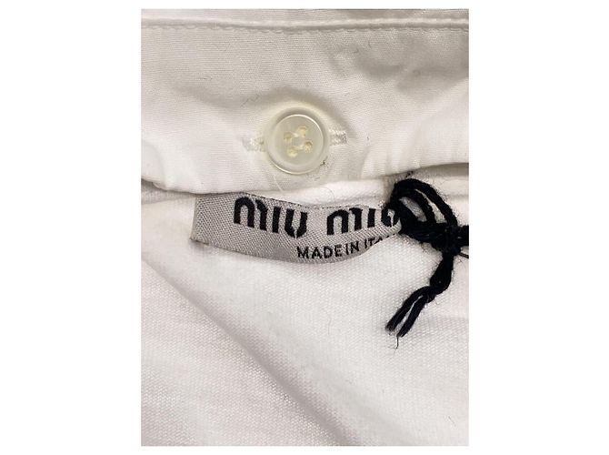 Miu Miu Top Marinero Blanco de Manga Larga - vista 3