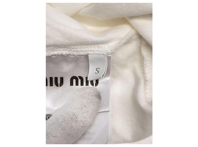 Miu Miu Top Marinero Blanco de Manga Larga - vista 4