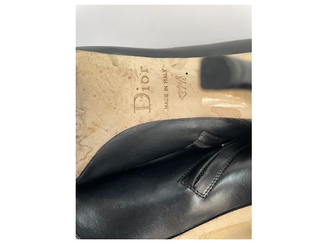Tacchi in pelle nera Christian Dior Nero - vista 8
