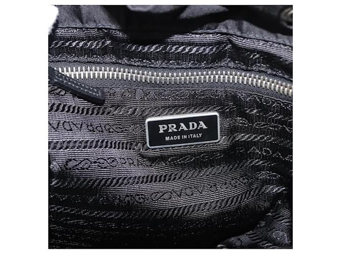 Prada Double Pocket Drawstring Tessuto Schwarz - Ansicht 6